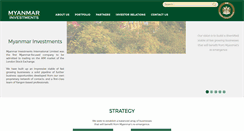 Desktop Screenshot of myanmarinvestments.com